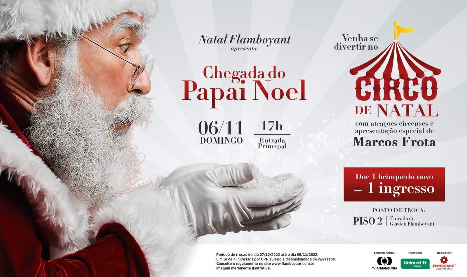 Chegada do Papai Noel movimenta shoppings de SG e Niterói